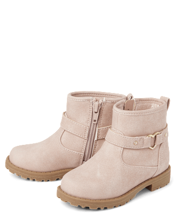 Toddler Girls Heart Moto Boots