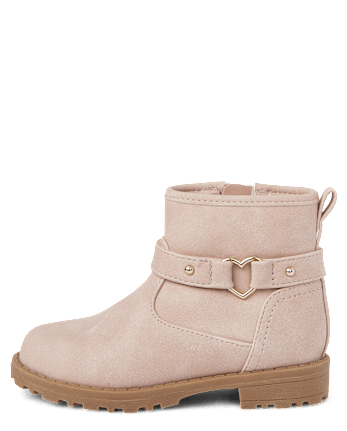 Toddler Girls Heart Moto Boots