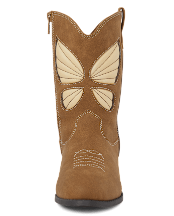 Girls Butterfly Cowgirl Boots