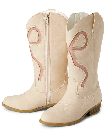 Girls Bow Tall Cowgirl Boots