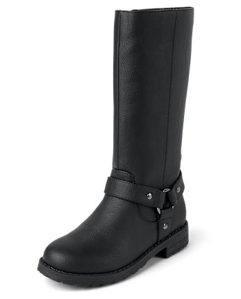 Girls Tall Moto Boots
