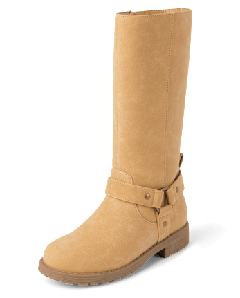 Girls Tall Moto Boots