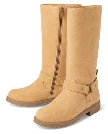 Girls Tall Moto Boots