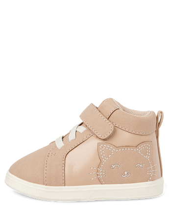 Baby And Toddler Girls First Steps Cat Sneakers