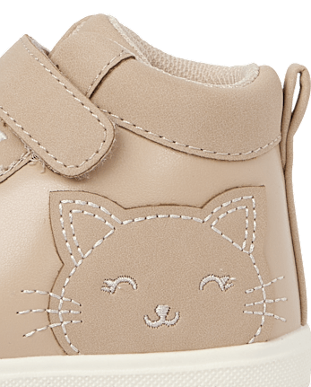 Baby And Toddler Girls First Steps Cat Sneakers