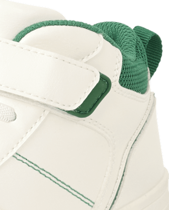 Boys Contrast Cuff Mid Top Sneakers