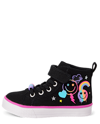 Toddler Girls Doodle High Top Sneakers