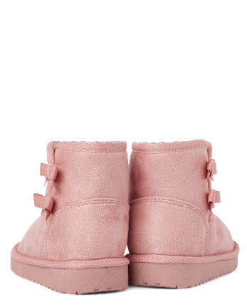 Toddler Girls Bow Platform Teddy Boots