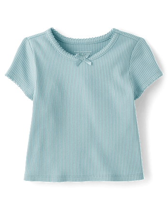 Baby And Toddler Girls Ribbed Baby Tee