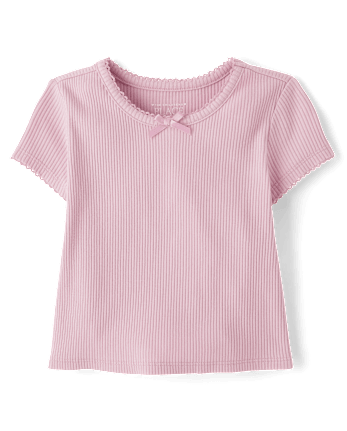 Baby And Toddler Girls Ribbed Baby Tee