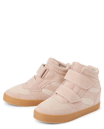 Girls Wedge High Top Sneakers