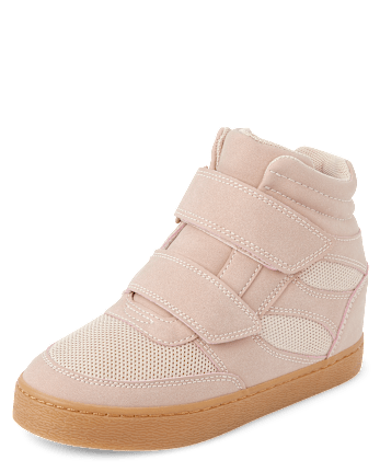 Girls Wedge High Top Sneakers
