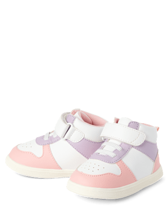 Baby And Toddler Girls First Steps Colorblock High Top Sneakers
