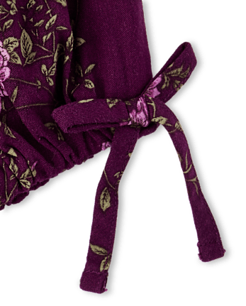 Girls Floral Ruffle Fit And Flare Dress