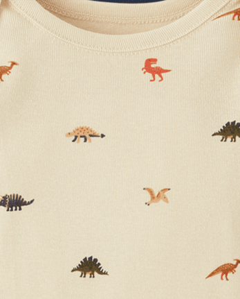 Lot de 4 bodies dinosaures pour bébé garçon