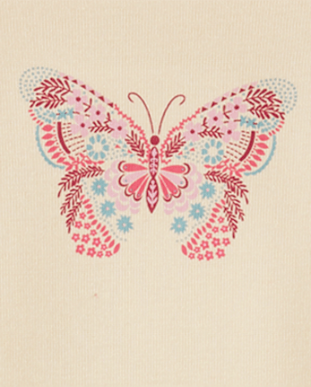 Baby Girls Butterfly Bodysuit 4-Pack