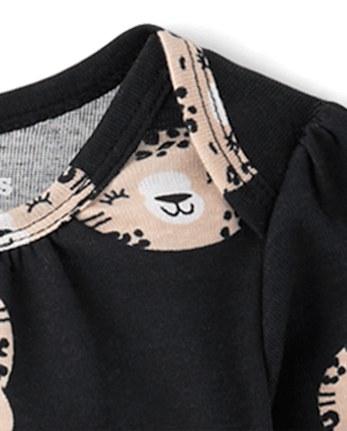 Baby Girls Leopard Bodysuit 4-Pack