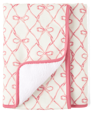 Couverture douillette avec nœud pour bébé fille