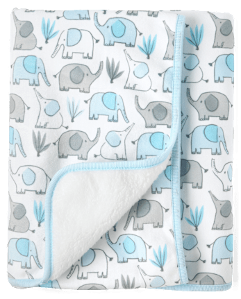 Couverture douillette éléphant pour bébé garçon