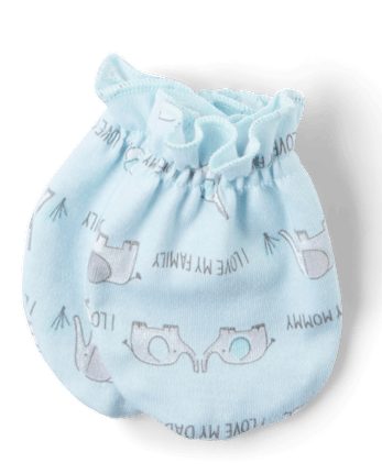 Baby Boys Elephant Hat And Mittens 6-Piece Set