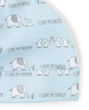 Baby Boys Elephant Hat And Mittens 6-Piece Set