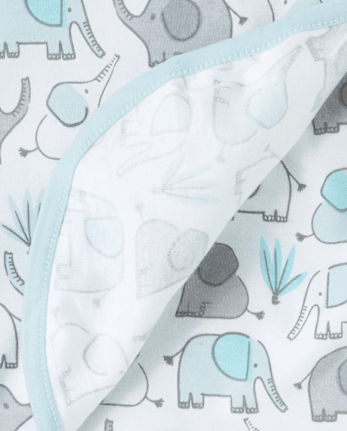 Baby Boys Elephant Swaddle Blanket 2-Pack