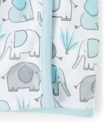 Baby Boys Elephant Swaddle Blanket 2-Pack