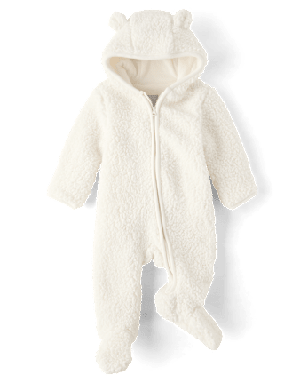 Baby Bear Sherpa Microfleece Lined Bunting
