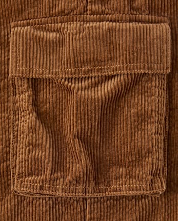 Pantalon cargo large en velours côtelé pour enfant