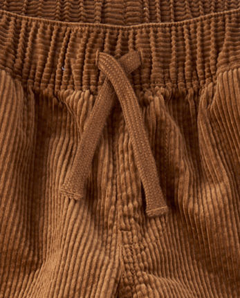 Boys Corduroy Wide Leg Cargo Pants