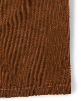 Boys Corduroy Wide Leg Cargo Pants