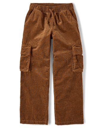 Pantalon cargo large en velours côtelé pour enfant