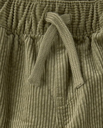 Boys Corduroy Wide Leg Cargo Pants