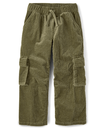 Pantalon cargo large en velours côtelé pour enfant
