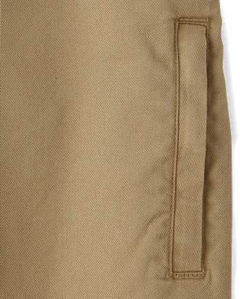 Boys Stretch Roll Cuff Pull On Chino Pants