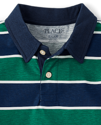 Boys Striped Polo