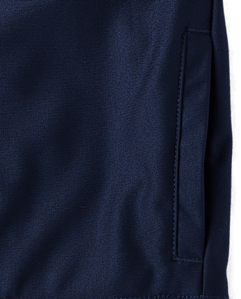 Kids Embroidered Patch Zip Up Track Jacket