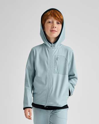 Boys Cozy Tech Zip Up Hoodie