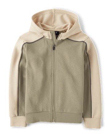 Boys Colorblock Scuba Zip Up Hoodie