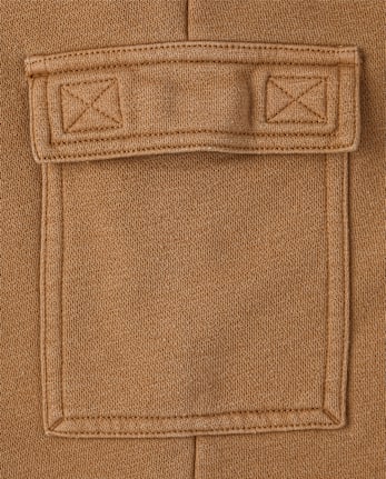 Kids Garment Dyed Premium Fleece Loose Cargo Pants