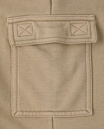 Kids Garment Dyed Premium Fleece Loose Cargo Pants
