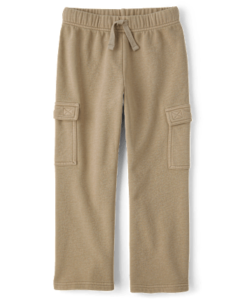 Kids Garment Dyed Premium Fleece Loose Cargo Pants