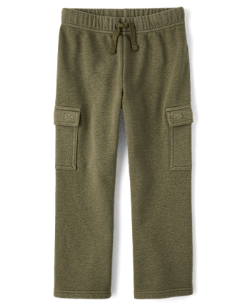 Kids Garment Dyed Premium Fleece Loose Cargo Pants