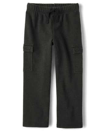 Kids Garment Dyed Premium Fleece Loose Cargo Pants