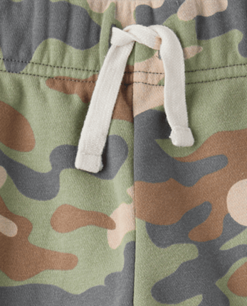 Boys Garment Dyed Premium Fleece Loose Cargo Pants