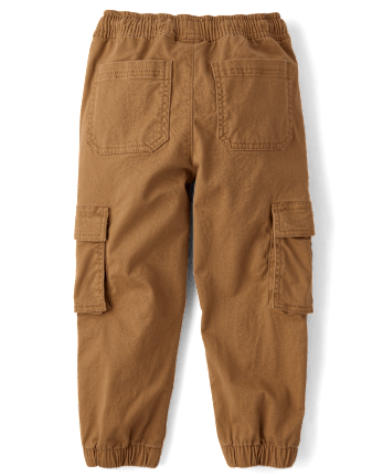 Boys Stretch Pull On Cargo Jogger Pants