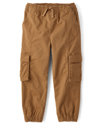 Boys Stretch Pull On Cargo Jogger Pants