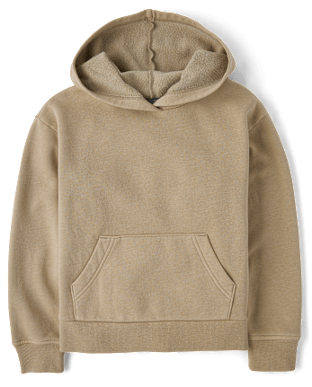 Sweat à capuche en polaire de qualité supérieure teint en pièce pour enfants
