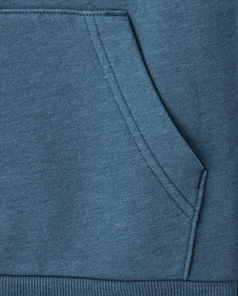Sweat à capuche en polaire premium teint en pièce pour garçon