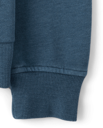 Sweat à capuche en polaire premium teint en pièce pour garçon